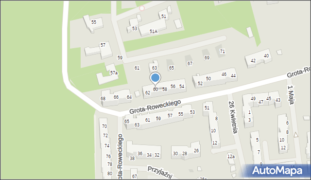 Police, Grota-Roweckiego Stefana, gen., 60, mapa Police