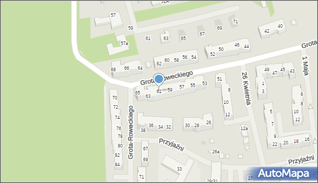 Police, Grota-Roweckiego Stefana, gen., 61, mapa Police