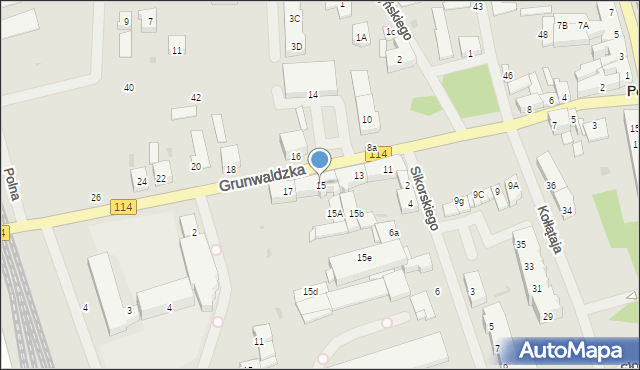 Police, Grunwaldzka, 15, mapa Police