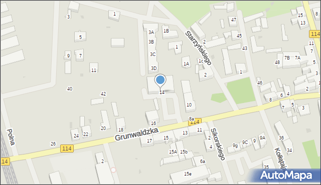 Police, Grunwaldzka, 16a, mapa Police