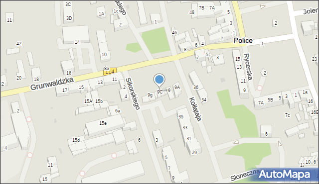 Police, Grunwaldzka, 9C, mapa Police