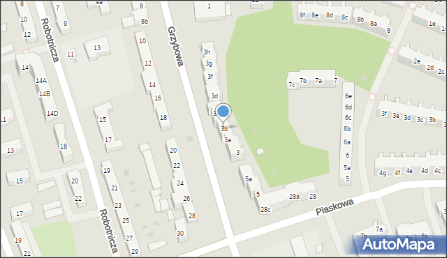 Police, Grzybowa, 3b, mapa Police