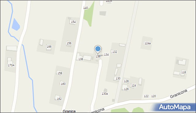 Poręba Spytkowska, Graniczna, 136, mapa Poręba Spytkowska