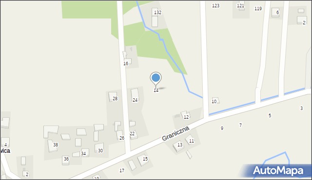 Poręba Spytkowska, Graniczna, 14, mapa Poręba Spytkowska