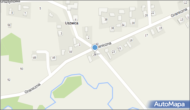 Poręba Spytkowska, Graniczna, 25, mapa Poręba Spytkowska