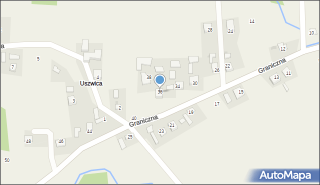 Poręba Spytkowska, Graniczna, 36, mapa Poręba Spytkowska