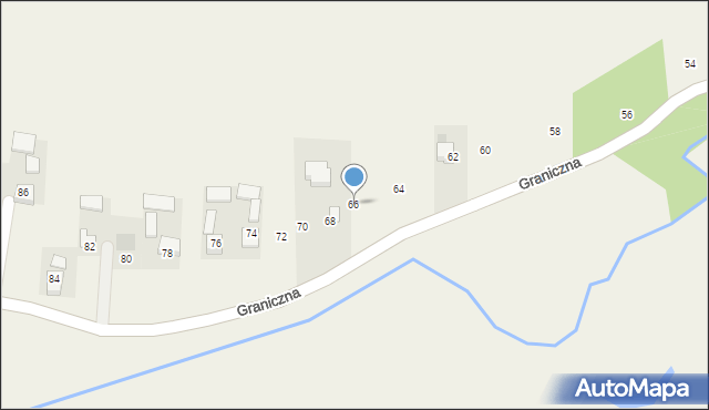 Poręba Spytkowska, Graniczna, 66, mapa Poręba Spytkowska