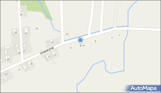 Poręba Spytkowska, Graniczna, 7, mapa Poręba Spytkowska