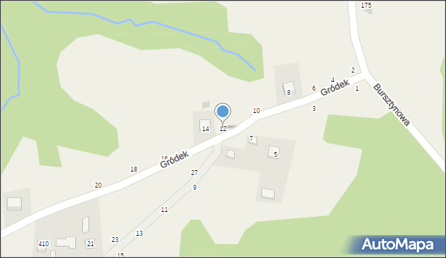 Poręba Spytkowska, Gródek, 12, mapa Poręba Spytkowska