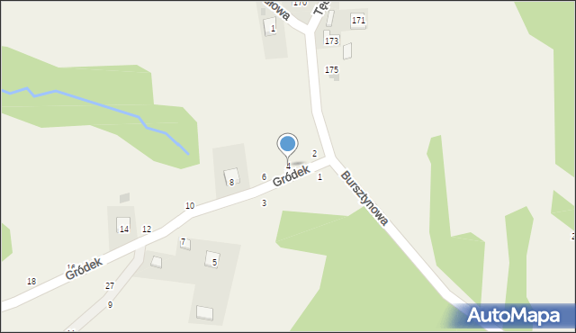 Poręba Spytkowska, Gródek, 4, mapa Poręba Spytkowska