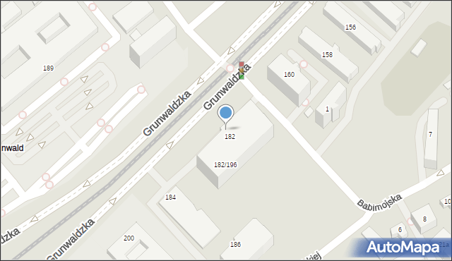 Poznań, Grunwaldzka, 182a, mapa Poznania