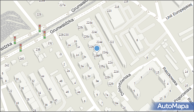 Poznań, Grunwaldzka, 226f, mapa Poznania