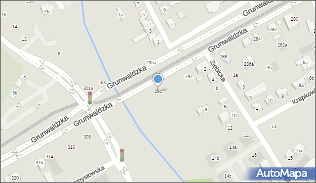 Poznań, Grunwaldzka, 294, mapa Poznania