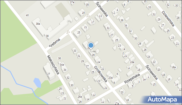 Poznań, Grotkowska, 26a, mapa Poznania