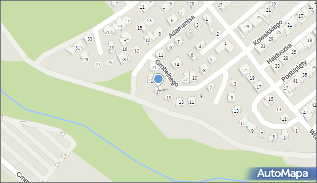 Poznań, Grobelnego Józefa Edwarda, 17, mapa Poznania