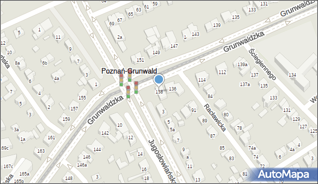 Poznań, Grunwaldzka, 138, mapa Poznania