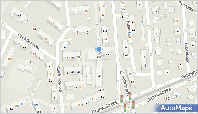 Poznań, Grochowska, 49b, mapa Poznania