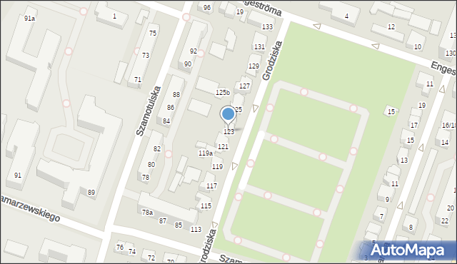 Poznań, Grodziska, 123, mapa Poznania