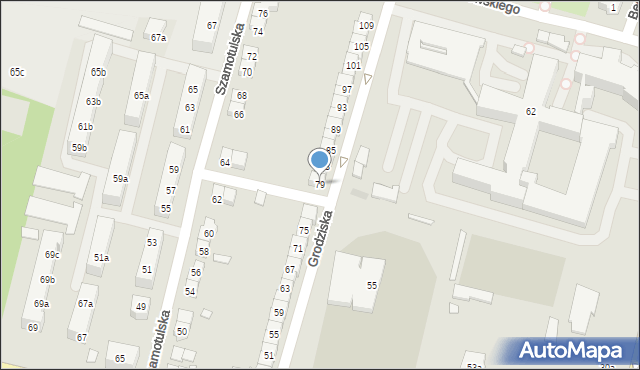 Poznań, Grodziska, 79, mapa Poznania