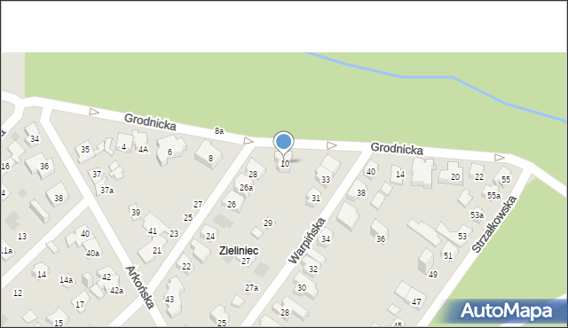 Poznań, Grodnicka, 10, mapa Poznania