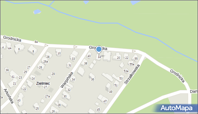 Poznań, Grodnicka, 14, mapa Poznania