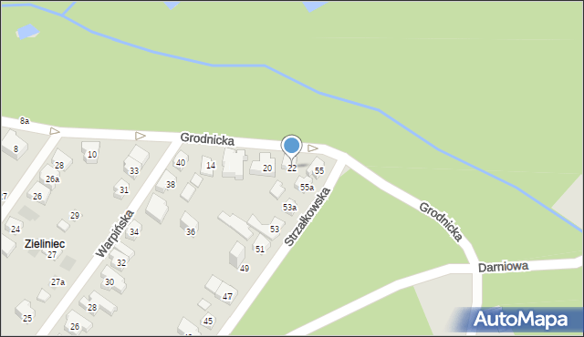 Poznań, Grodnicka, 22, mapa Poznania