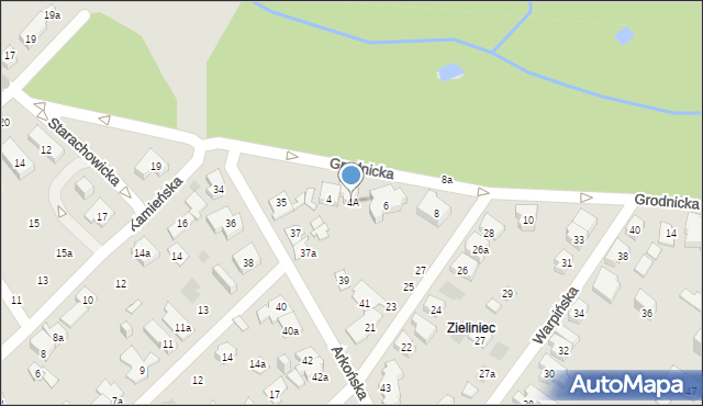 Poznań, Grodnicka, 4A, mapa Poznania