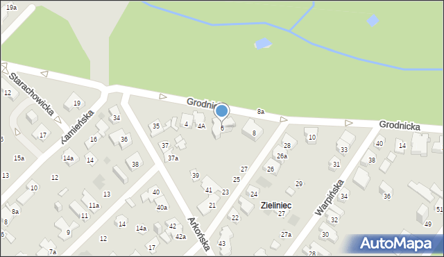 Poznań, Grodnicka, 6, mapa Poznania