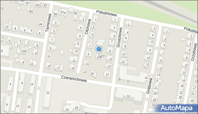 Poznań, Gruszkowa, 11a, mapa Poznania