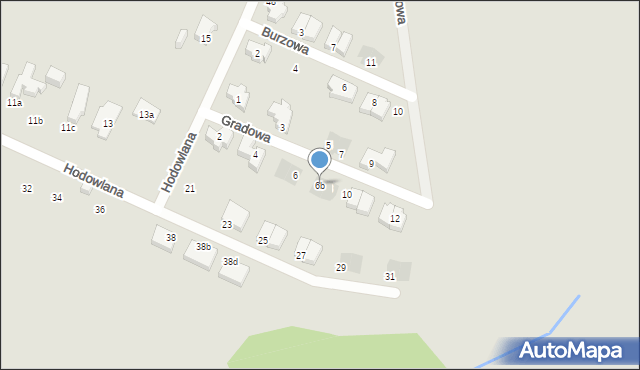 Poznań, Gradowa, 6b, mapa Poznania