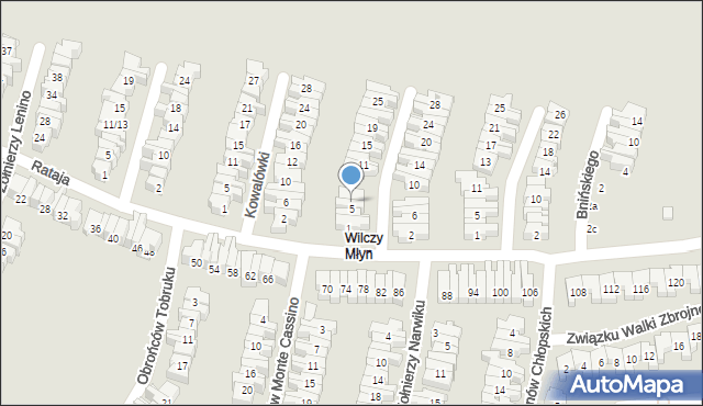 Poznań, Grota-Roweckiego Stefana, gen., 7, mapa Poznania