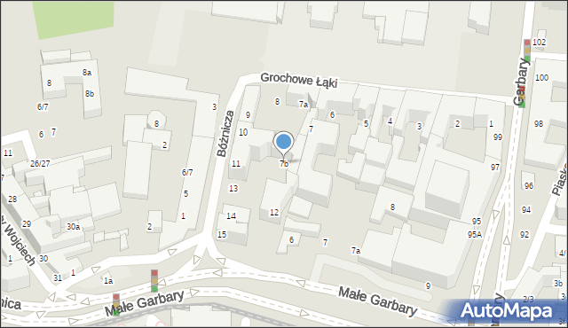 Poznań, Grochowe Łąki, 7b, mapa Poznania