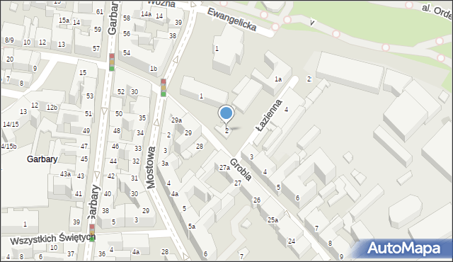 Poznań, Grobla, 2, mapa Poznania