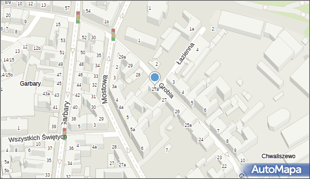 Poznań, Grobla, 27a, mapa Poznania