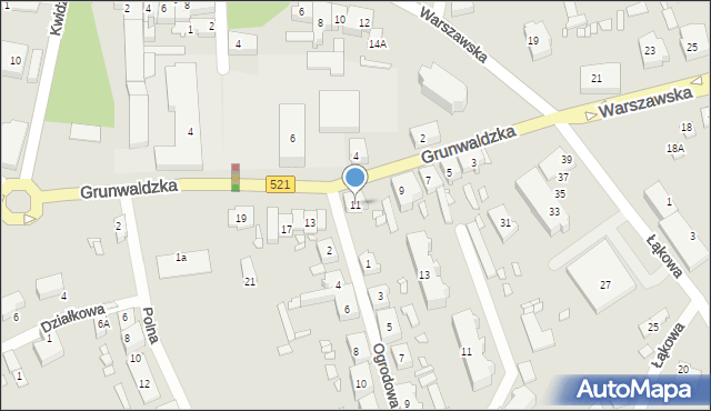 Prabuty, Grunwaldzka, 11, mapa Prabuty