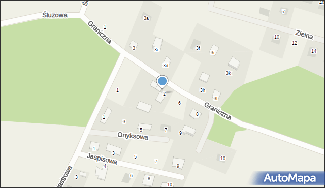 Prądki, Graniczna, 4, mapa Prądki