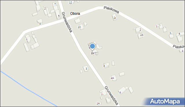 Prószków, Grunwaldzka, 8A, mapa Prószków
