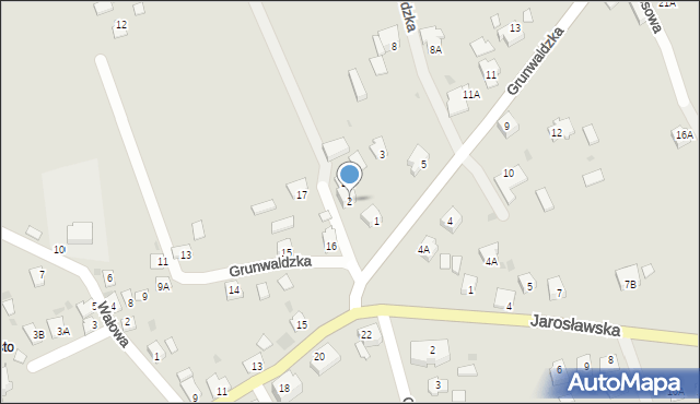 Pruchnik, Grunwaldzka, 2, mapa Pruchnik
