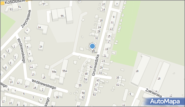 Prudnik, Grunwaldzka, 40, mapa Prudnik