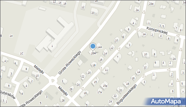 Pruszcz Gdański, Grota-Roweckiego Stefana, gen., 16a, mapa Pruszcz Gdański