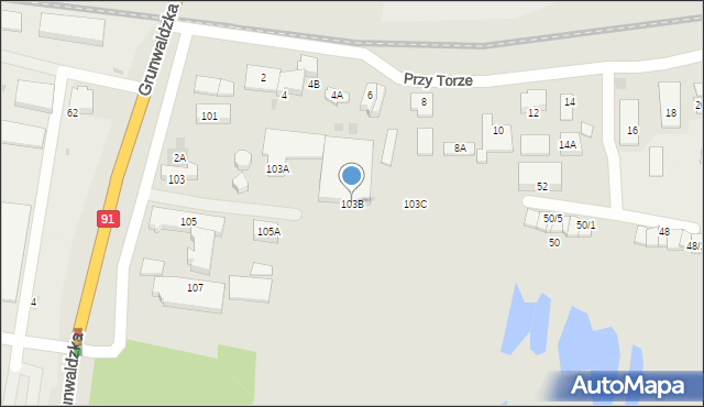 Pruszcz Gdański, Grunwaldzka, 103B, mapa Pruszcz Gdański