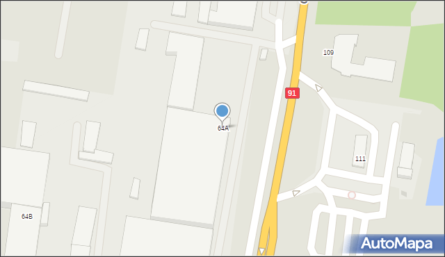 Pruszcz Gdański, Grunwaldzka, 64A, mapa Pruszcz Gdański