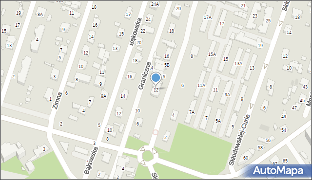 Pruszków, Graniczna, 12, mapa Pruszków