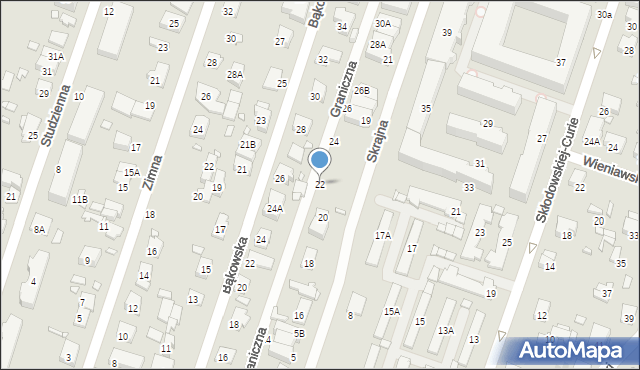 Pruszków, Graniczna, 22, mapa Pruszków