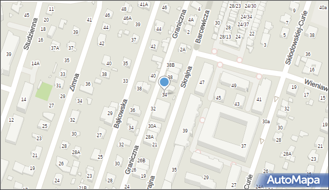 Pruszków, Graniczna, 34, mapa Pruszków