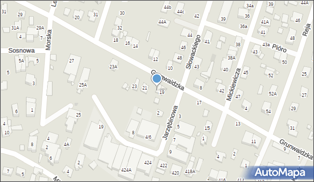 Pruszków, Grunwaldzka, 19B, mapa Pruszków