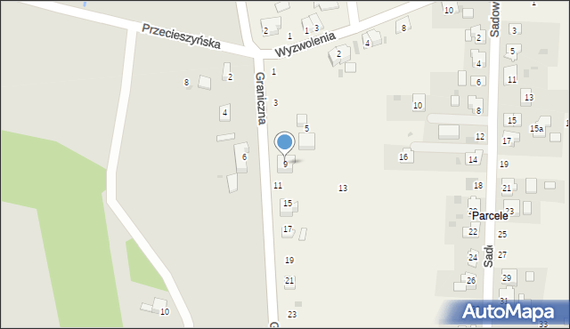 Przecieszyn, Graniczna, 9, mapa Przecieszyn