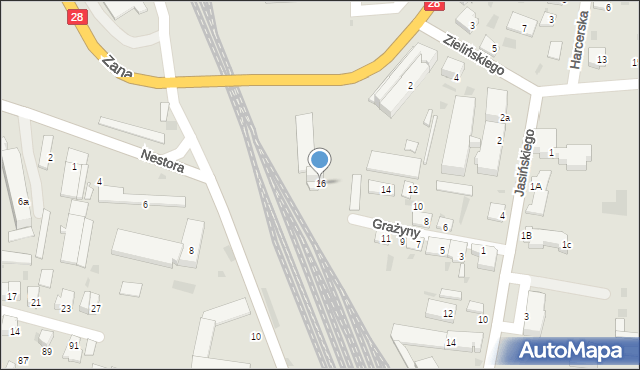 Przemyśl, Grażyny, 16, mapa Przemyśla