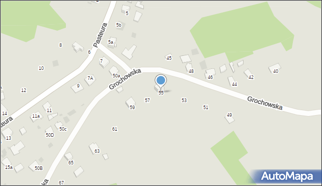 Przemyśl, Grochowska, 55, mapa Przemyśla