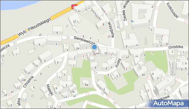 Przemyśl, Grodzka, 21, mapa Przemyśla